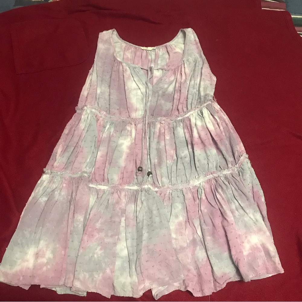 Easel Babydoll Tie Dye Dress